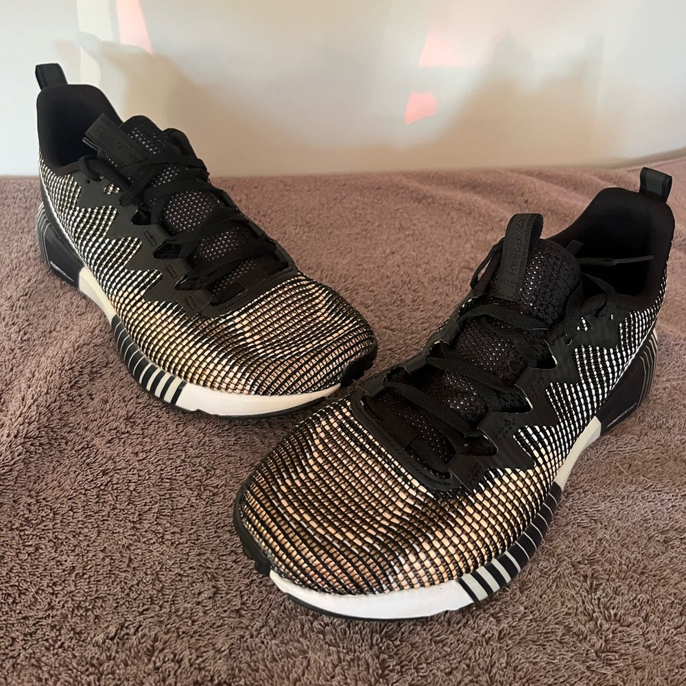 Reebok Fusion Flexweave Black/Desert Glow/White Athletic Shoes
